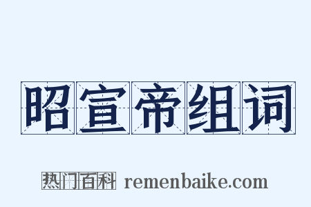 昭宣帝组词是什么意思的图片